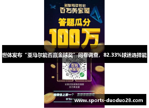 世体发布“亚马尔能否赢金球奖”问卷调查，82.33%球迷选择能